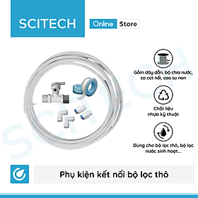 Bộ phụ kiện kết nối bộ lọc thô, bộ lọc nước sinh hoạt 10 inch ren 13/21 - Hàng chính hãng