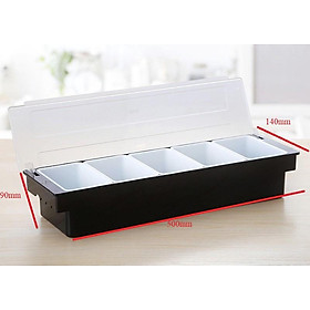 Mua Khay Đựng Topping Nhựa Cao Cấp - 5 Ngăn