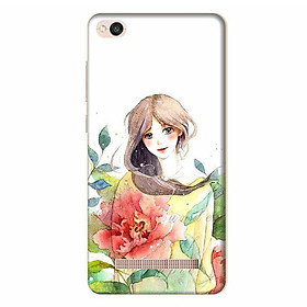 Ốp Lưng Dành Cho Điện Thoại Xiaomi Redmi 4A - Cô Gái Hoa Hồng