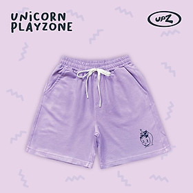 UPZ Quần Shorts Thun Thêu Unicorn Babe (4 Màu)