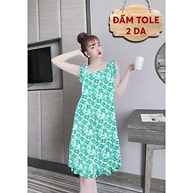 Đầm Nữ Mặc Nhà Shop Khánh An, Đầm Tole 2 Da Bigsize Kèm Quần Đùi Mặc Trong Màu Số 11