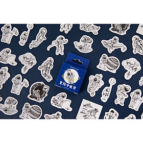 Hộp 45 Miếng Dán Sticker Trang Trí Du Hành Vũ Trụ