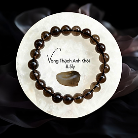 Vòng tay đá thạch anh khói phong thủy tự nhiên - 8mm, 10mm, 12mm, 14mm - Tặng kèm viên thạch anh thô