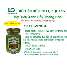 Bột tiêu xanh sấy thăng hoa