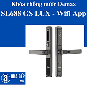 Khóa cửa chống nước Demax SL688 GS LUX - Wifi App. Hàng Chính Hãng