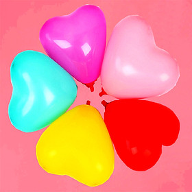 Túi 10 bong bóng trái tim nhiều màu cực đẹp màu ngẫu nhiên