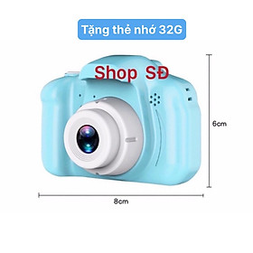 Máy chụp hình màu xanh dương của bé - tặng thẻ nhớ 32G
