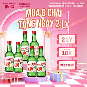 [CHÍNH HÃNG] Soju Hàn Quốc JINRO VỊ DÂU 360ml - Combo 6 chai