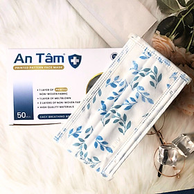 Khẩu trang in hình dễ thương 4 lớp An Tâm chống nắng thời trang Hộp 50 cái