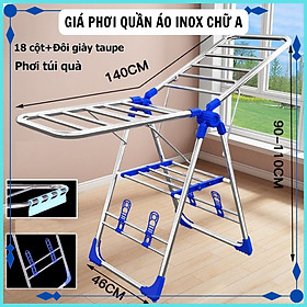 Mua Giàn phơi quần áo Inox chữ A cao cấp  kiểu dáng Hàn Quốc