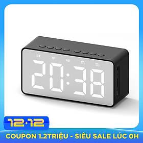 Loa Bluetooth Mặt Gương Kiêm Đồng Hồ Báo Thức BT506 V5.0 - Có Khe Cắm Thẻ Nhớ