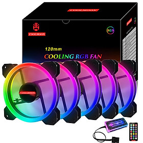 Bộ 5 Quạt + Khiển Coolmoon RGB V2 - Hàng nhập khẩu