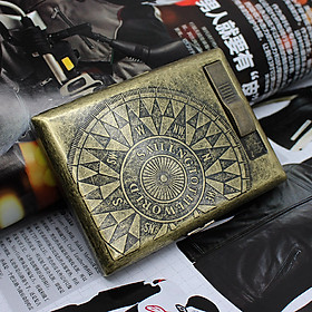 Mua Bật lửa kiêm hộp đựng thuốc băng đồng xài tia hồng ngoại  đưng được 20 điếu  - bật lửa hộp quẹt giá rẻ - bat lua đẹp - hop quet -bật lửa sành điệu - dụng cụ mồi lửa