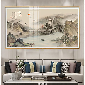 Mua Tranh Trang Trí Trong Nhà Sang Trọng - Tranh Canvas Phong Cảnh Vẽ Bút Lông Xưa