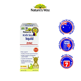 Siro Uống Natures Way Kids Smart Liquid Zinc Bổ Sung Kẽm, Tăng Sức Đề Kháng Cho Bé 200ml