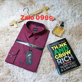 Áo sơ mi nam dài tay trơn,gấp cổ 5 màu CÔNG SỞ CHẤT LỤA MỊN CAO CẤP