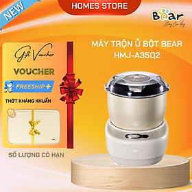 Máy Trộn Bột Ủ Bột Làm Bánh BEAR HMJ-A35Q2 Chống Dính Dung Tích 3.5 Lít Công Suất 120 W - Hàng Chính Hãng