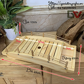 Mua  Dài 45cm - Hàng chuẩn Nhật  Khay cầu gỗ trang trí sushi sashimi - Khay gỗ trang trí Sushi hình cây cầu - Dài 45cm - Gỗ