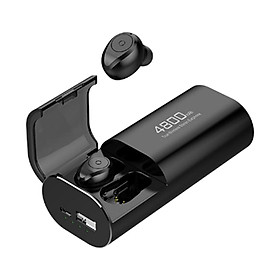 True Wireless Earbuds Bluetooth Headphones with 4800mAh Charging Case Waterproof TWS Stereo Earphones in-Ear Built-in Mic Headset Deep Bass for Sport