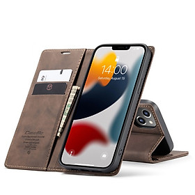 Bao da bò dạng ví chính hãng Caseme dành cho iPhone 14 - Hàng chính hãng