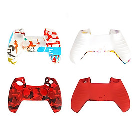 Soft Colorful Silicone Skin Protective Case Cover for  PS5 Pattern 1