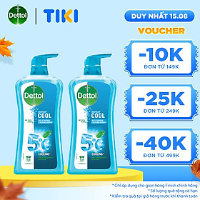 Combo 2 chai sữa tắm Dettol mát lạnh tức thì - Chai 950g