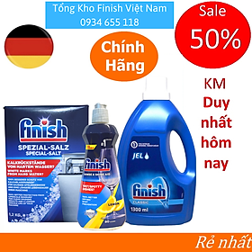 Combo Gel rửa bát Finish Classic 1.5l + Muối Finish 1.5kg + Nước làm bóng