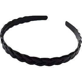 Bờm nhựa đen kiểu tóc tết nam nữ