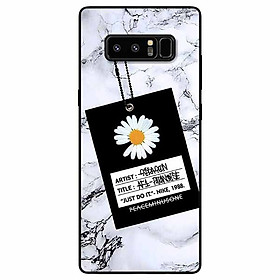 Ốp lưng in cho Samsung Note 8 Mẫu Cúc Nền Đá