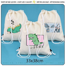 BST TÚI VẢI ĐEO VAI BALO IN Anime CANVAS BAG CÓ KHÓA KÉO SIZE LỚN 33x38cm AOMIVN PHONG CÁCH CÁ TÍNH HOT TREND NHIỀU MẪU