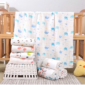 Khăn tắm xô 6 lớp siêu mềm siêu thấm cho bé kích thước 110cm x 110cm