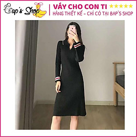 Váy cho con bú, dáng suông, chất len