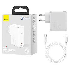 Bộ sạc siêu nhanh Baseus GaN2 Fast Charger 1C 100W GaN2 Technology, QC5.0