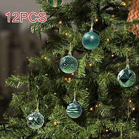 Set 12 Quả Châu trang trí cây thông Noel - Xanh Lá
