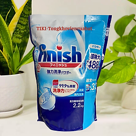 Bộ 3 sản phẩm Bột rửa bát finish 2.5kg + nước bóng 1150ml + Muối rửa chén finish 1.5kg cho Máy rửa bát chén cốc ly