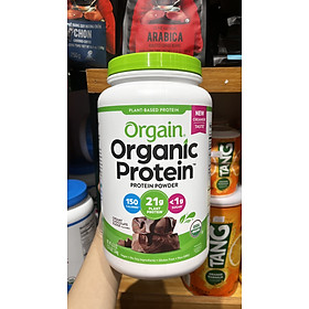 Bột đạm thực vật và protein hữu cơ Orgain Mỹ Vị Chocolate 1224g - Organic Protein