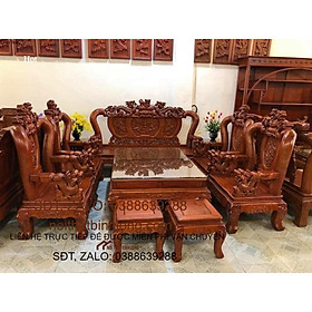 Mua Bộ Bàn Ghế Nghê Bảo Đỉnh Gỗ Hương Đá