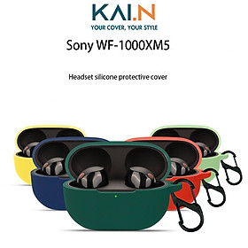 Case Silicon Full Color Dành Cho Tai Nghe Sony WF-1000xm5, Kèm Theo Móc Khoá, Mịn, Chống Bám Bẩn - HÀNG NHẬP KHẨU