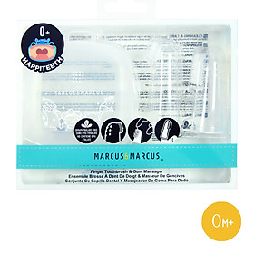Bộ bàn chải và rơ lưỡi xỏ ngón silicon cho bé Marcus & Marcus, từ sơ sinh
