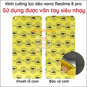 Dán cường lực Realme 8 / Realme 8 pro trong suốt, nano dẻo siêu bền, độ cường lực 9H