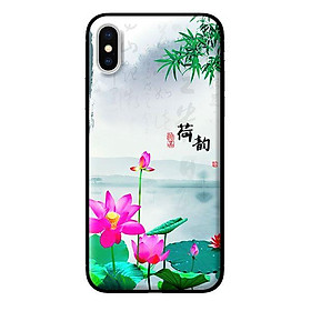 Ốp in cho iPhone XS MAX Sen Hồng - Hàng chính hãng