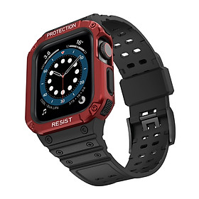 Ốp Case bảo vệ tích hợp dây đeo cho Apple Watch Series 4/5/6/SE/7/8/9/SE2 Size 40mm/41mm/44mm/45mm - Hàng Chính Hãng