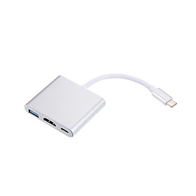 Bộ Chuyển Đổi 3 Trong 1 USB3.1 Type-C Sang USB 3.0/ HD/ Type-C Cho Macbook Pro, Dell XPS 13