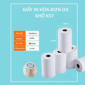 Bộ 20 Cuộn Giấy in nhiệt  K57 (57mmx45mm)