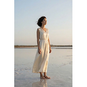 Đầm Suông Maxi Lụa Tơ Tằm Tĩnh Hải DRE202 Thời trang thiết kế Hity