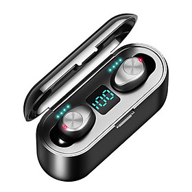 Tai Nghe Bluetooth 5.0 WGW F9 LED - Chống Nước - Chống ồn - Tích Hợp Micro - Tự Động Kết Nối - Nhỏ gọn - Âm Thanh 8.0 HD - Tương Thích Cao Cho Tất Cả Điện Thoại - CHÍNH HÃNG