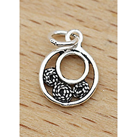 Hình ảnh Combo 8 cái charm bạc hình tròn 3 bông hoa treo - Ngọc Quý Gemstones