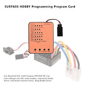 SURPASS HOBBY Programming Program Card for Brushed ESC 1/10 Traxxas HPI HSP RC Car