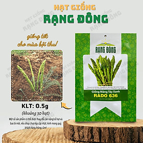 Mua Hạt giống Măng Tây Xanh Rado 636 (0 5g~25 hạt) nảy mầm tốt  ít sâu bệnh  năng suất cao - Hạt giống Rạng Đông