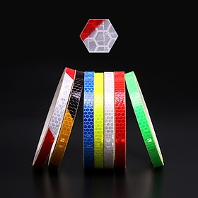 Cuộn băng keo phản quang 8 MÉT dán trang trí xe đạp, xe máy, xe ô tô - Băng dính/ miếng dán decal phản quang cảnh báo an toàn ban đêm